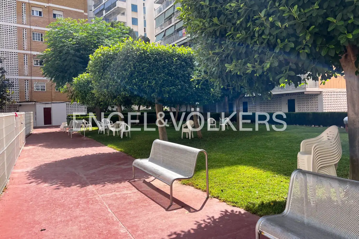 Terrasse von Wohnung zur Miete in La Pobla de Farnals mit Heizung, Privatgarten und Schwimmbad