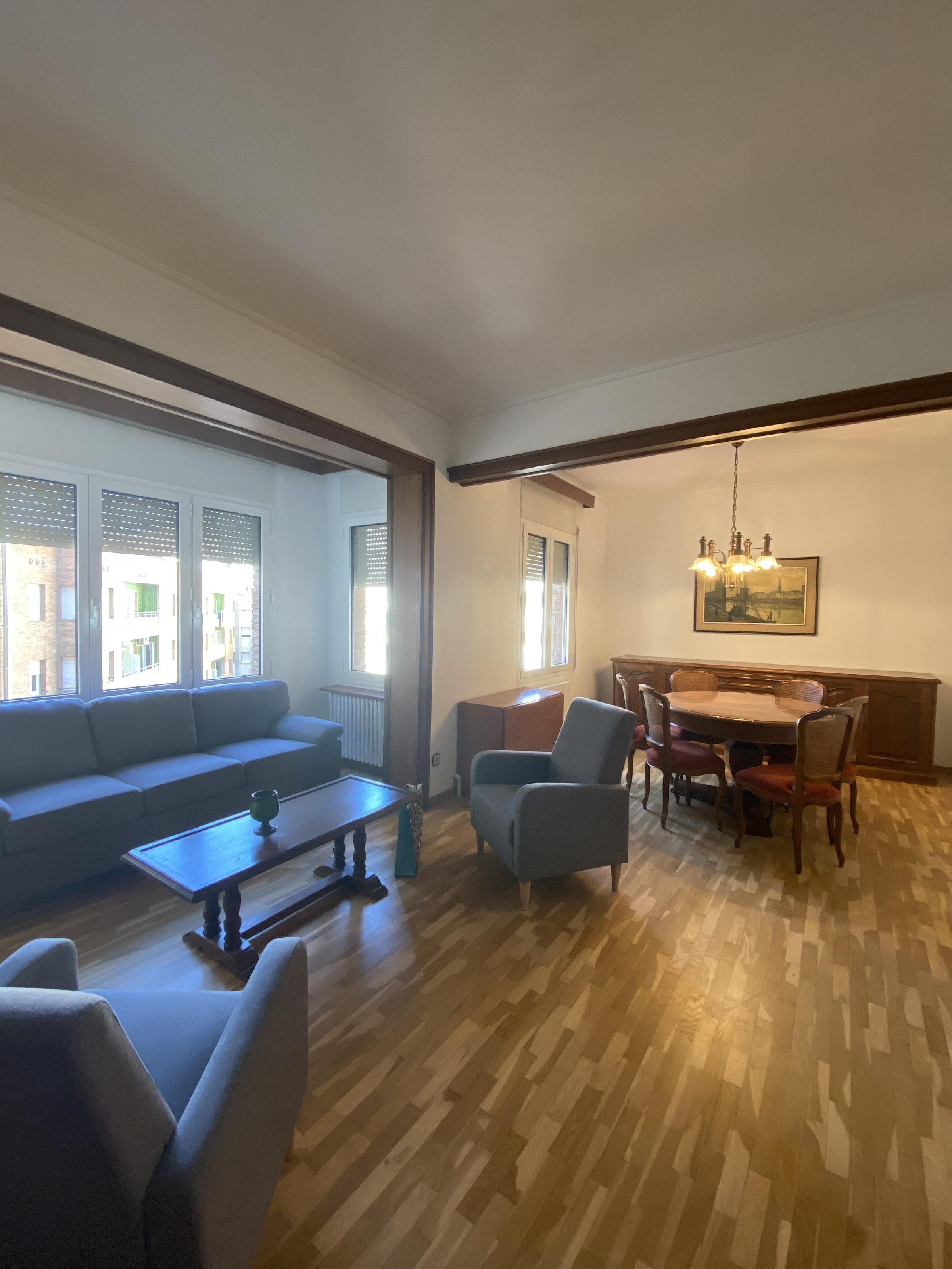 Sala de estar de Piso de alquiler en Girona Capital con Calefacción y Parquet