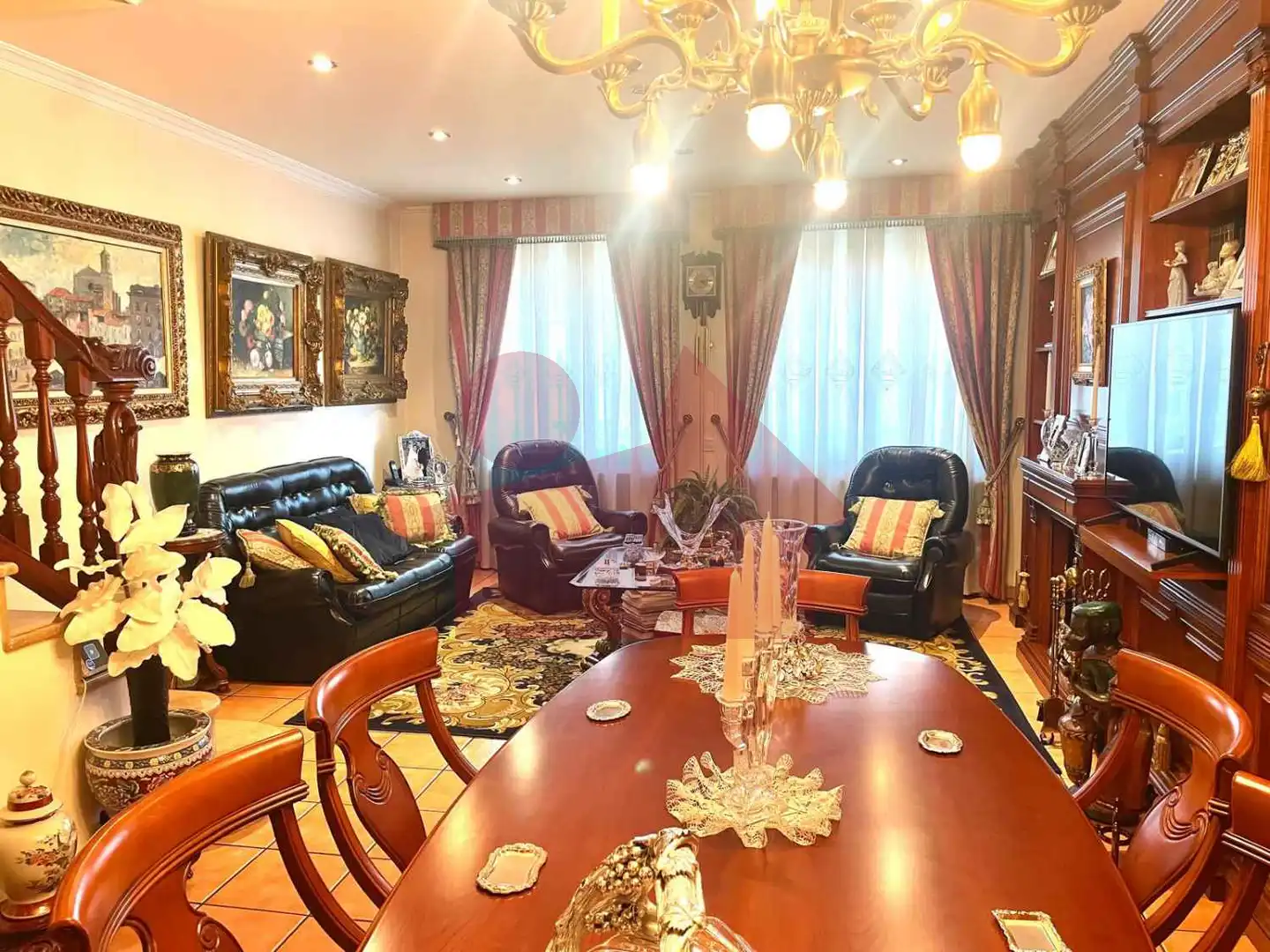 Sala d'estar de Casa adosada en venda en Mollet del Vallès amb Aire condicionat, Calefacció i Jardí privat