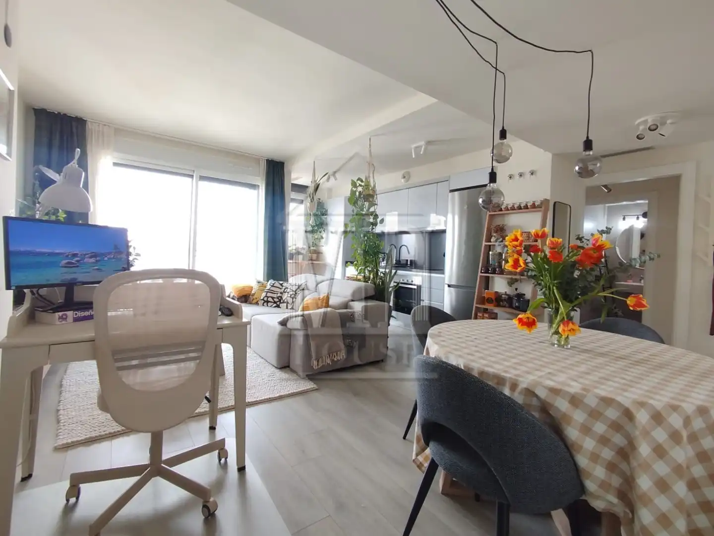 Sala de estar de Piso en venta en Badalona con Aire acondicionado, Calefacción y Parquet