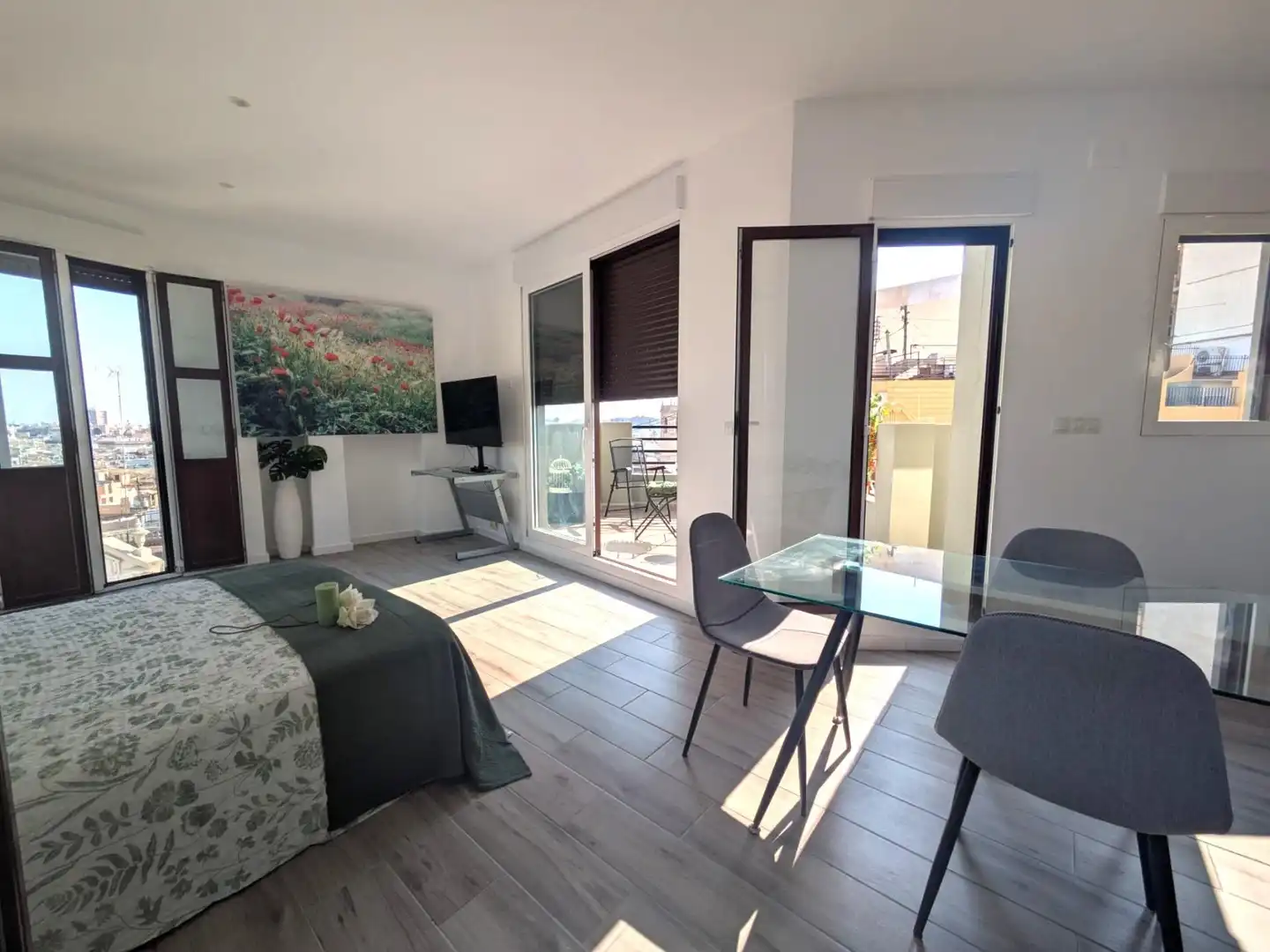 Terrasse von Dachboden zur Miete in Valencia mit Klimaanlage, Heizung und Terrasse
