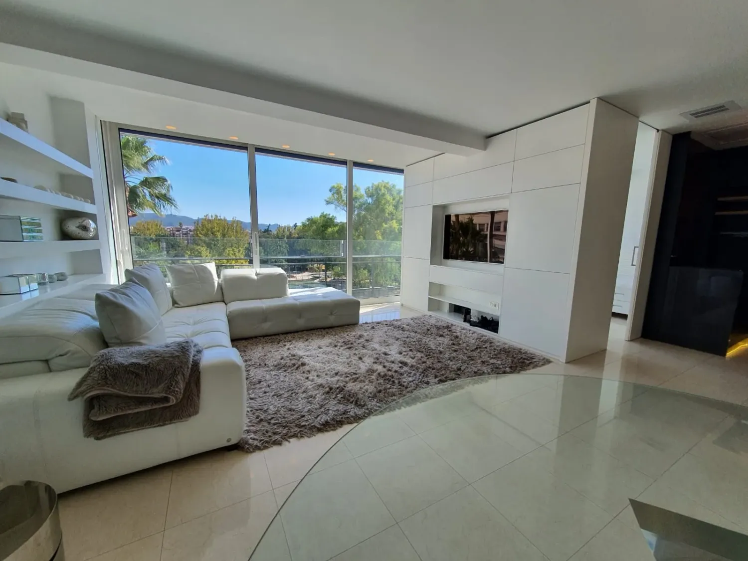 Sala d'estar de Pis de lloguer en  Murcia Capital amb Aire condicionat i Rentadora