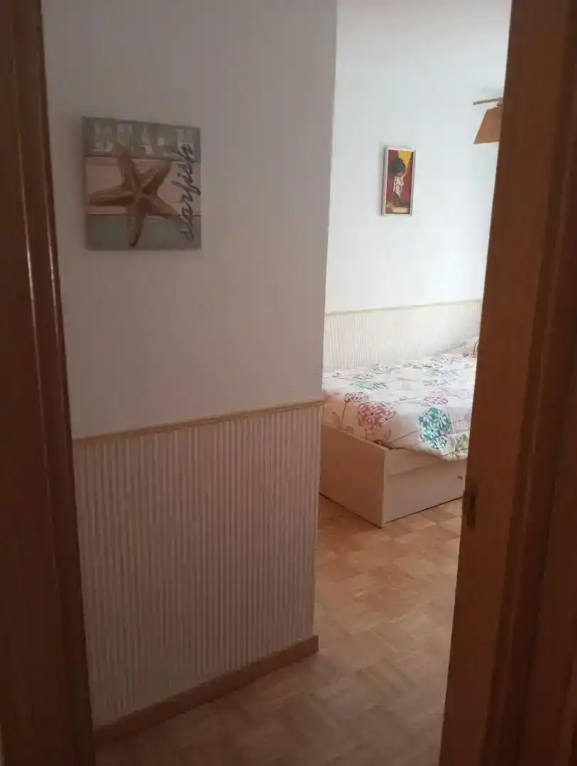 Schlafzimmer von Wohnung zur Miete in Madrid mit Privatgarten, Parkett und Abstellraum