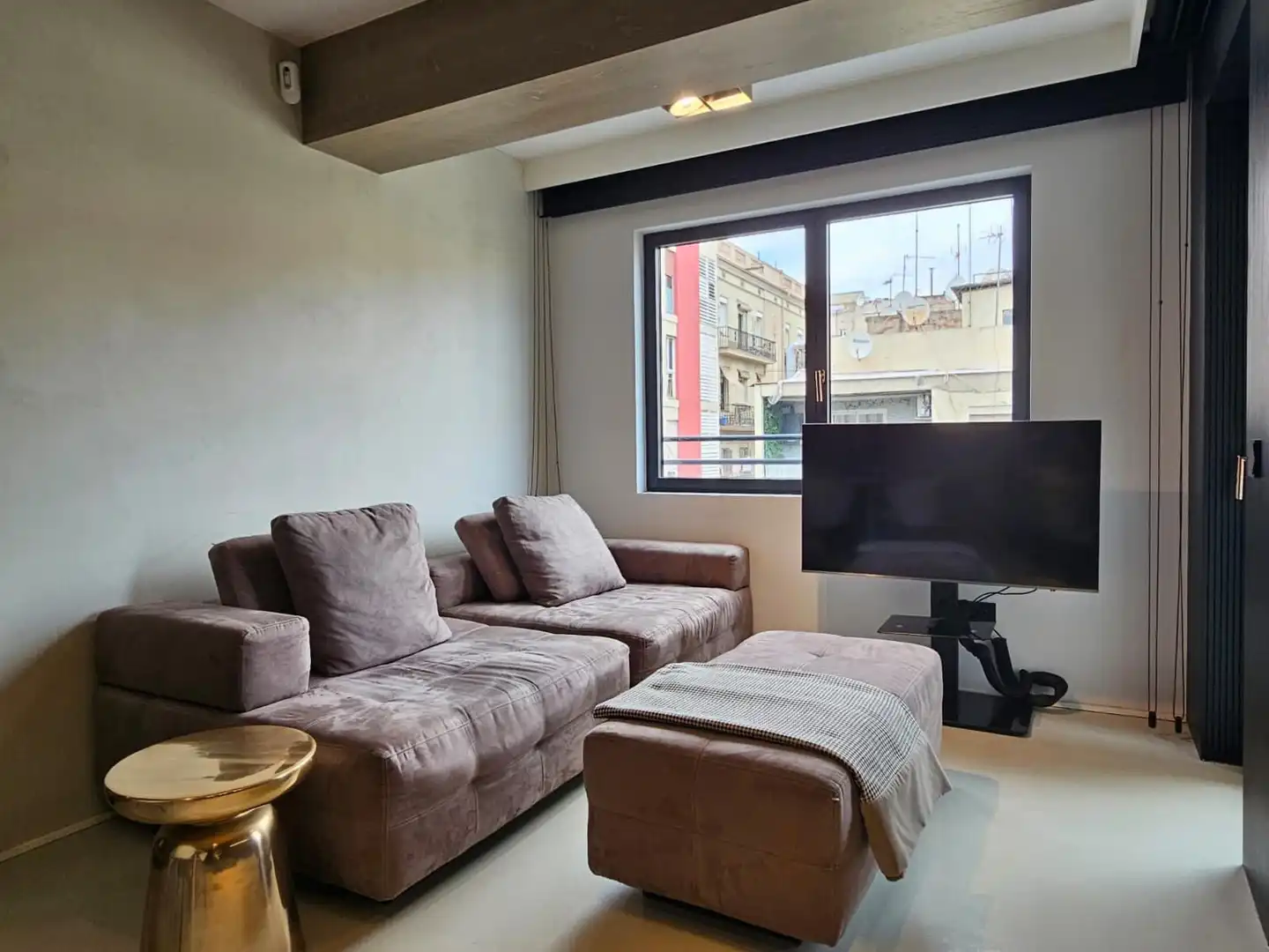 Sala d'estar de Àtic en venda en Barcelona amb Aire condicionat, Calefacció i Terrassa