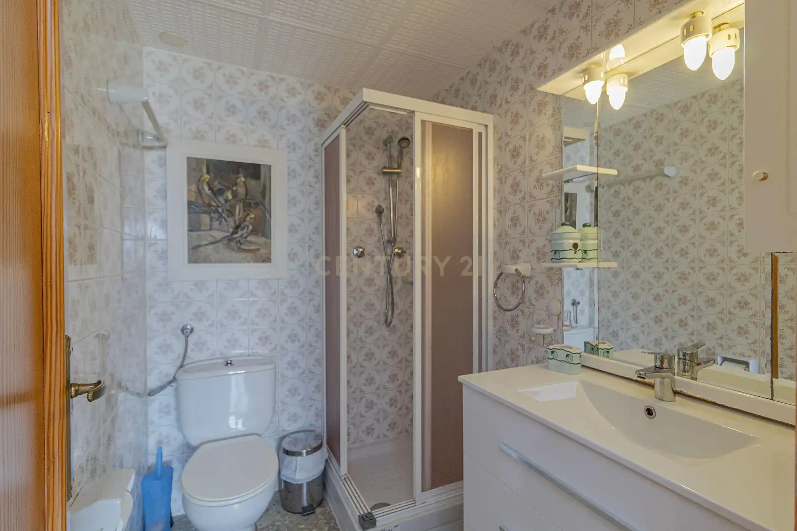 Badezimmer von Wohnungen zur Miete in Calpe / Calp mit Klimaanlage, Ofen und Waschmaschine