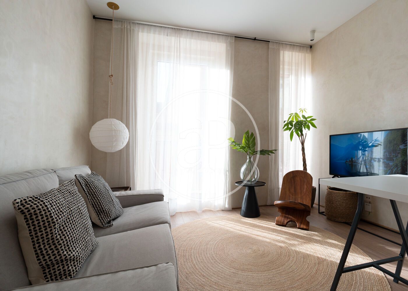 Sala d'estar de Pis de lloguer en  Madrid Capital amb Aire condicionat, Calefacció i Moblat