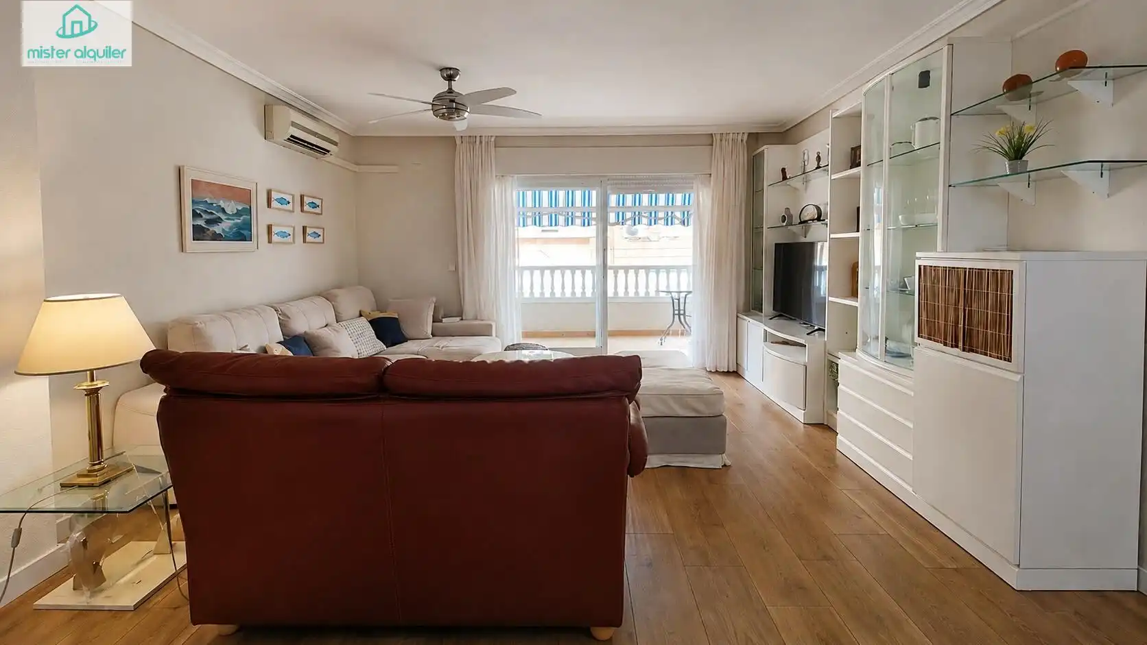 Wohnzimmer von Wohnungen zur Miete in El Campello mit Klimaanlage, Heizung und Terrasse