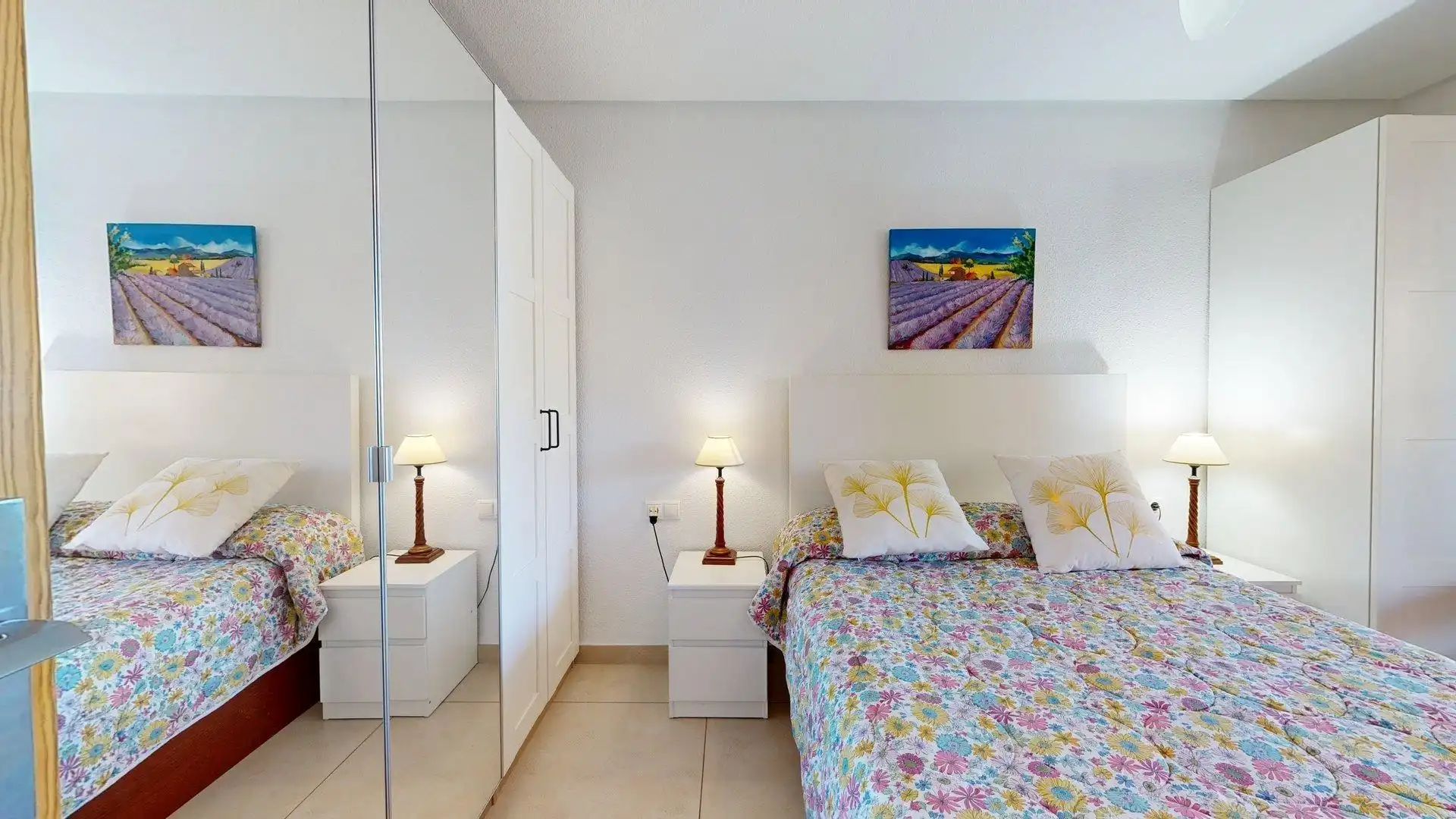 Dormitori de Apartament de lloguer en Elche / Elx amb Calefacció, Jardí privat i Terrassa