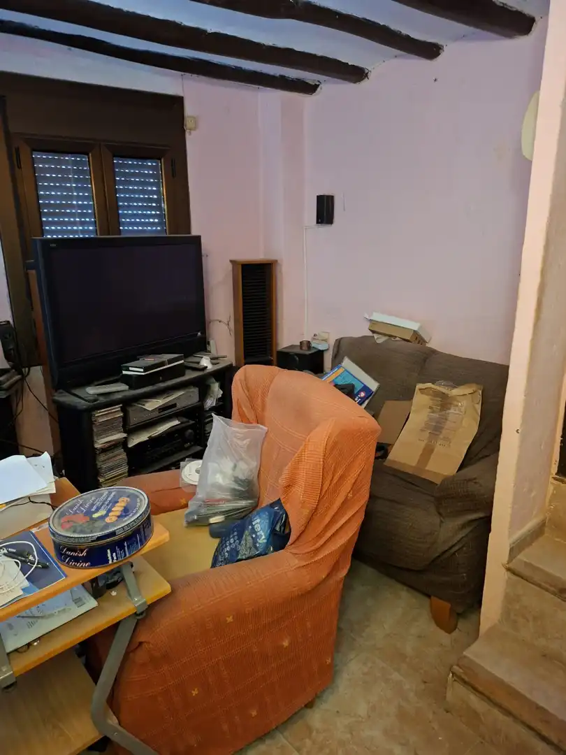 Sala d'estar de Casa o xalet en venda en Fabara amb Moblat i Balcó