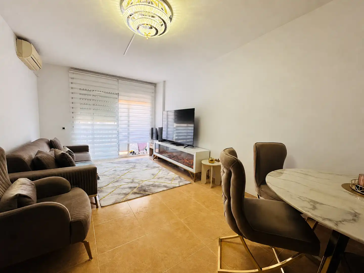 Living room of Flat for sale in La Canonja  with Air Conditioner, Terrace and Furnished
