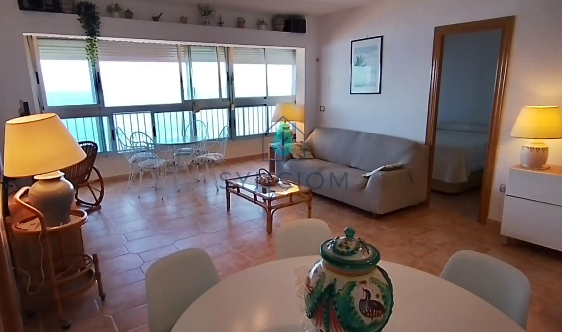 Sala de estar de Piso en venta en Sueca con Calefacción, Terraza y Trastero