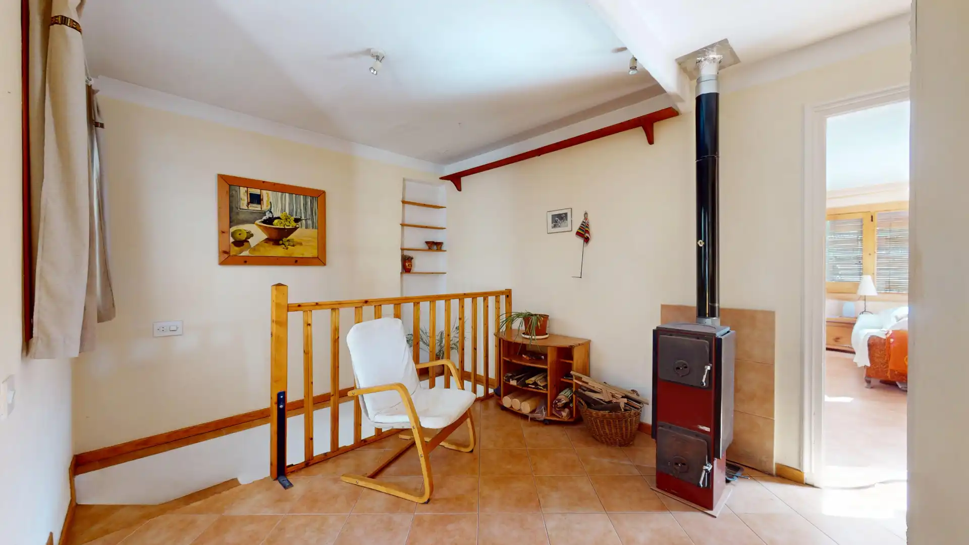 Sala d'estar de Àtic en venda en La Febró amb Calefacció, Terrassa i Forn