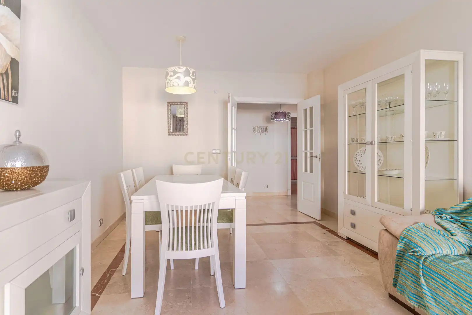 Esszimmer von Wohnung zum Verkauf in Manilva mit Privatgarten, Abstellraum und Gemeinschaftspool