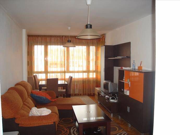 Living room of Flat to rent in Ourense Capital   with Heating, Parquet flooring and Furnished