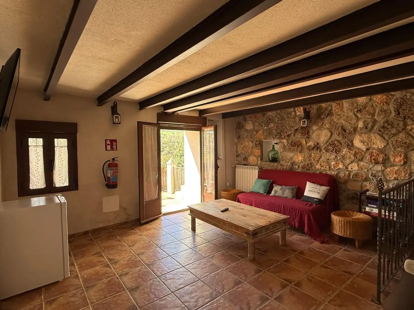 Sala de estar de Finca rústica en venta en Auñón con Terraza, Amueblado y Balcón