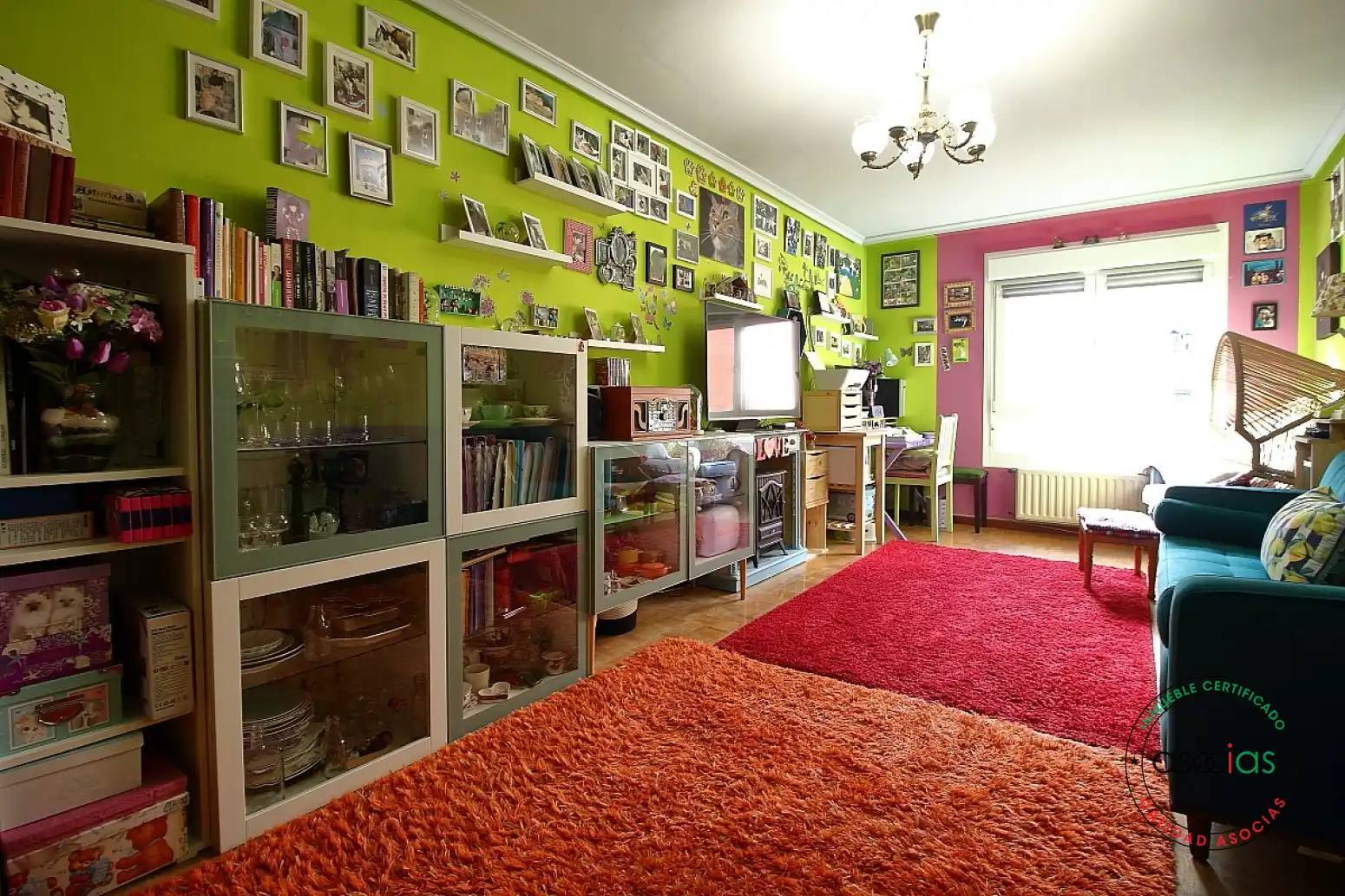 Sala de estar de Piso en venta en Gijón  con Calefacción, Parquet y Trastero