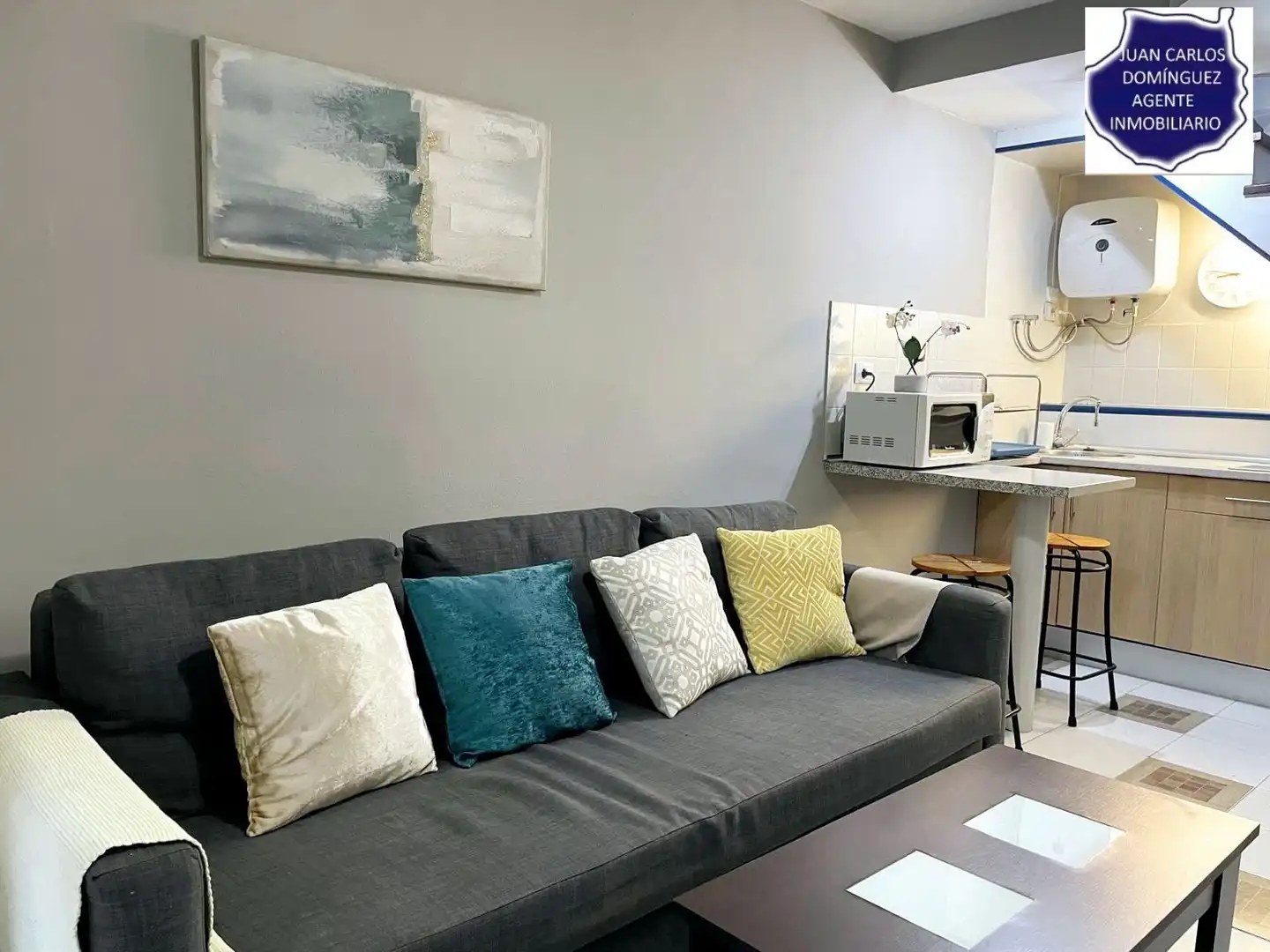 Wohnzimmer von Maisonette zur Miete in San Bartolomé de Tirajana mit Terrasse, Möbliert und Gemeinschaftspool