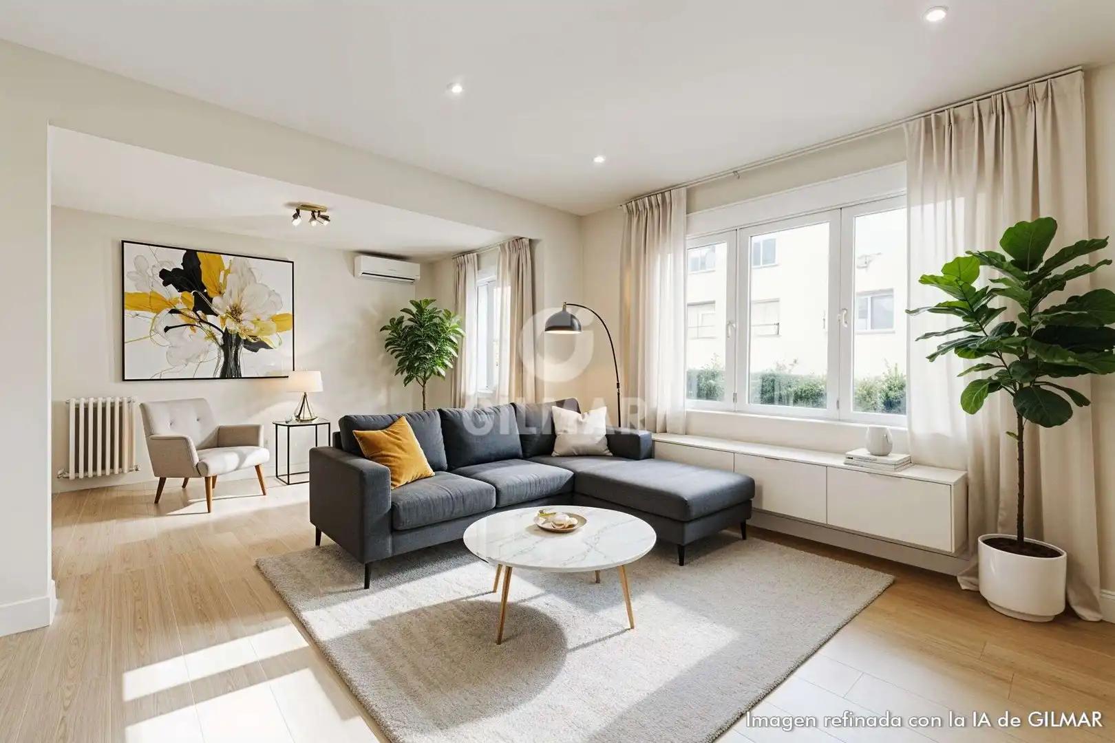Sala de estar de Piso en venta en  Madrid Capital con Calefacción y Amueblado
