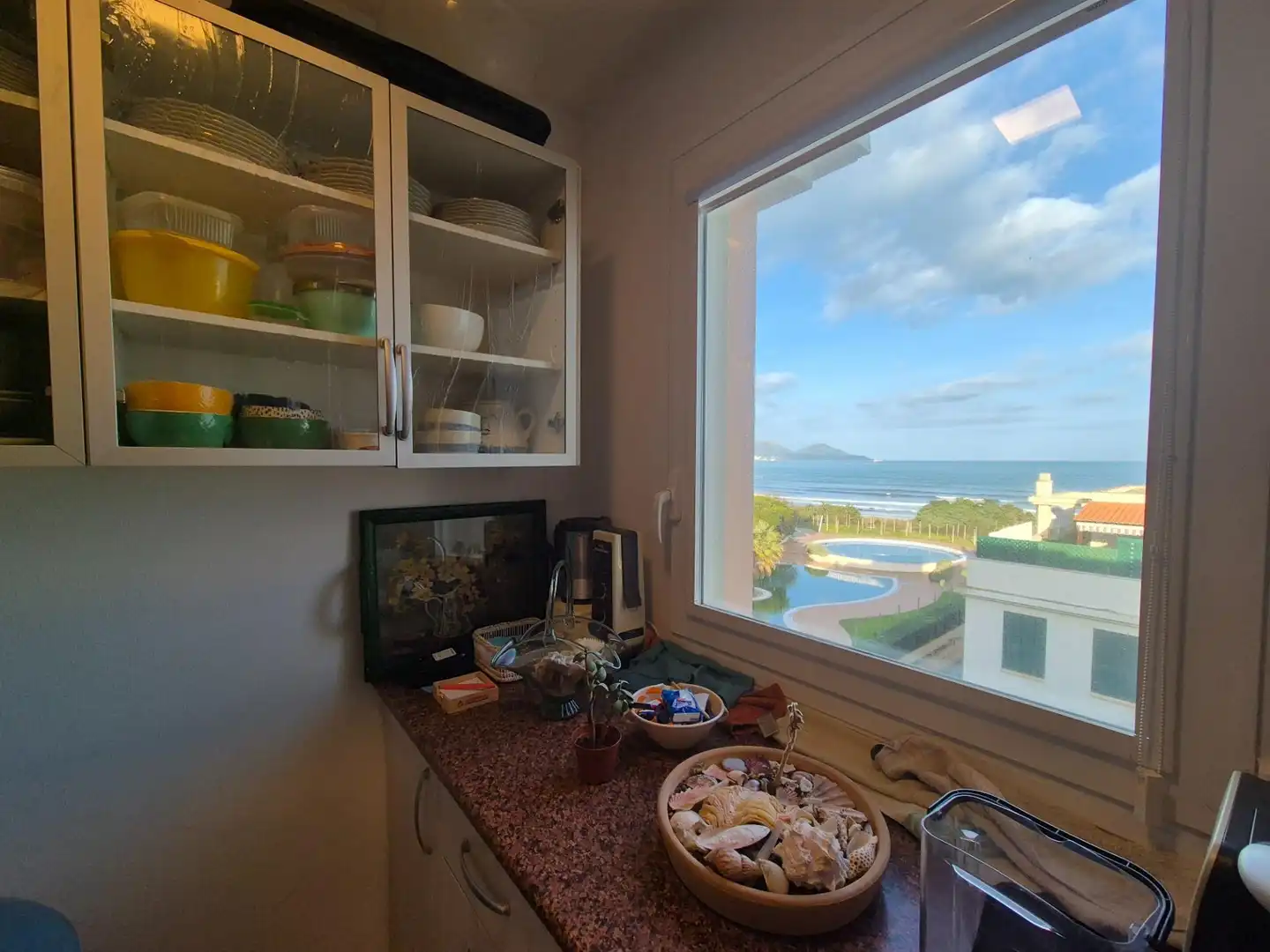 Cocina de Ático de alquiler en Muro con Aire acondicionado, Terraza y Amueblado