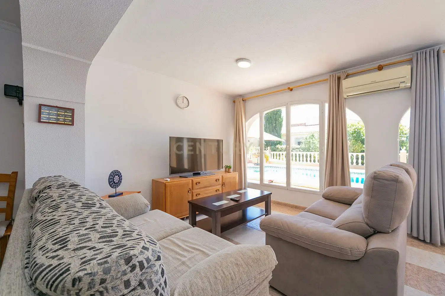 Sala d'estar de Apartament de lloguer en Calpe / Calp amb Piscina comunitària