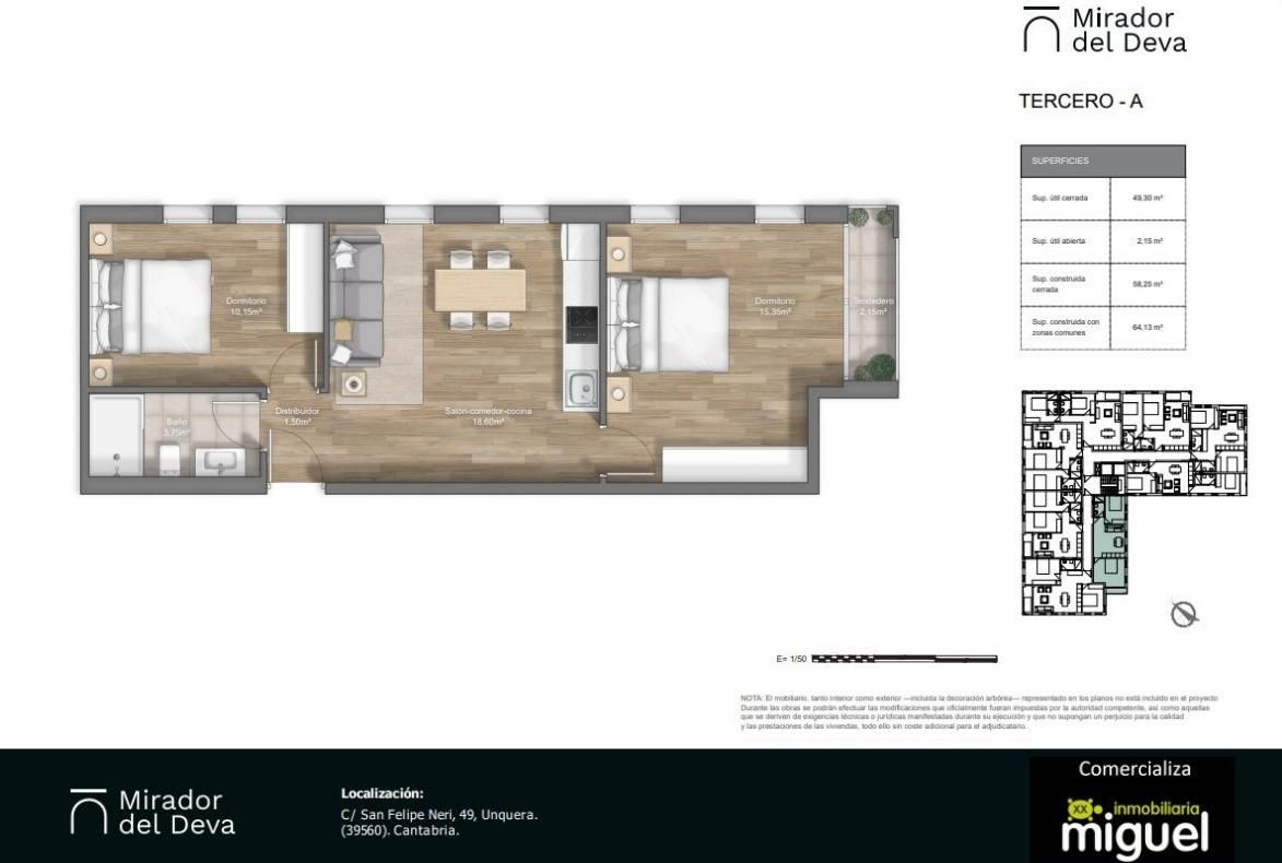Pis en venda en Val de San Vicente  amb Calefacció, Terrassa i Traster