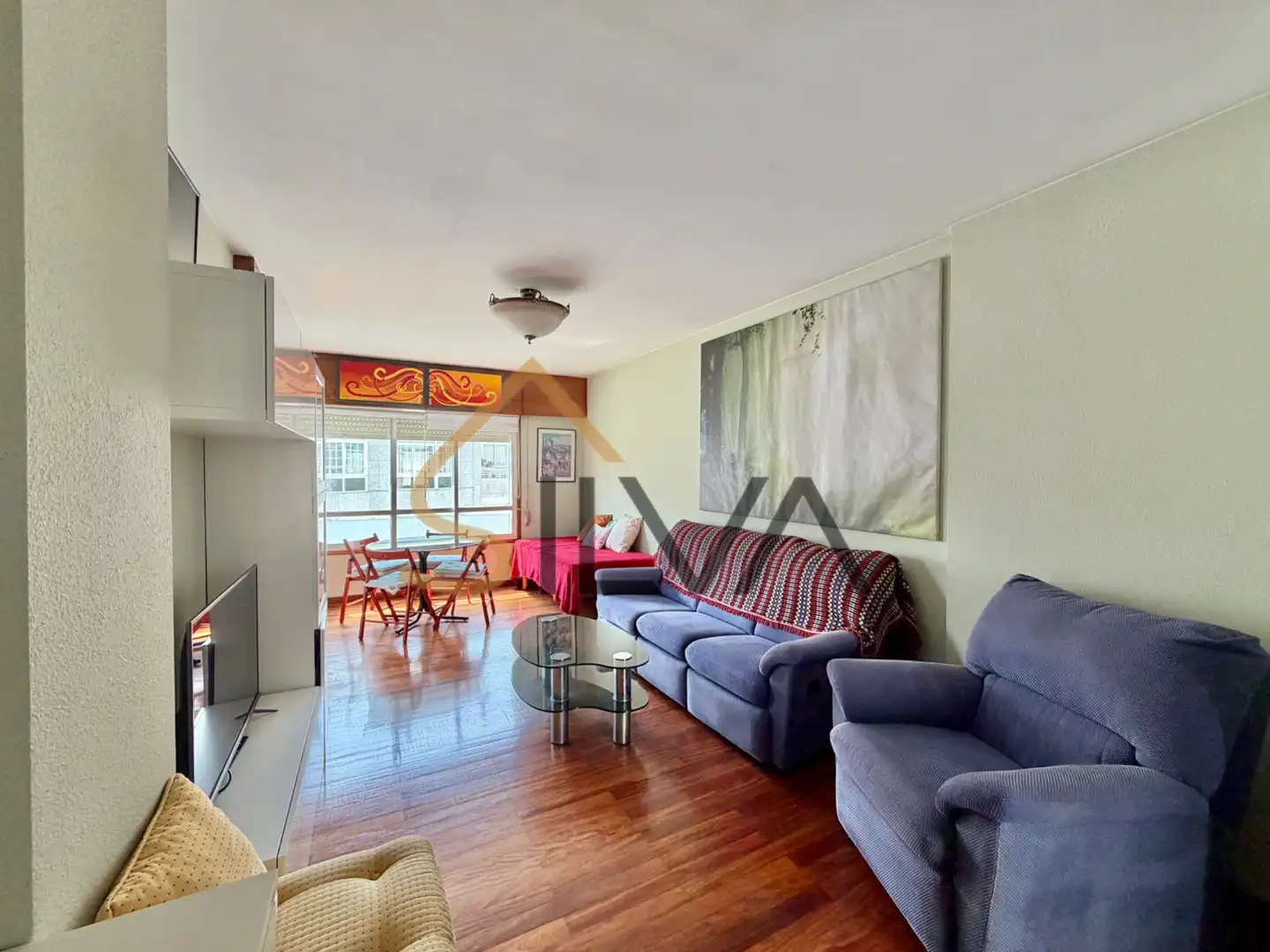 Sala de estar de Piso en venta en Lugo con Calefacción, Trastero y Amueblado