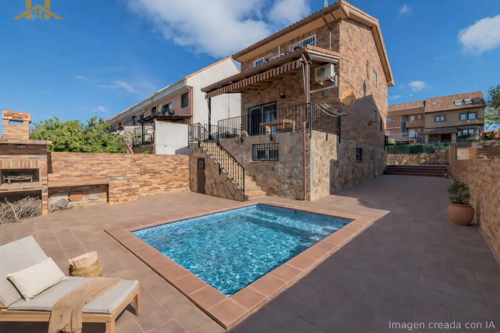 Piscina de Casa adosada en venda en Navalcarnero amb Aire condicionat, Calefacció i Jardí privat