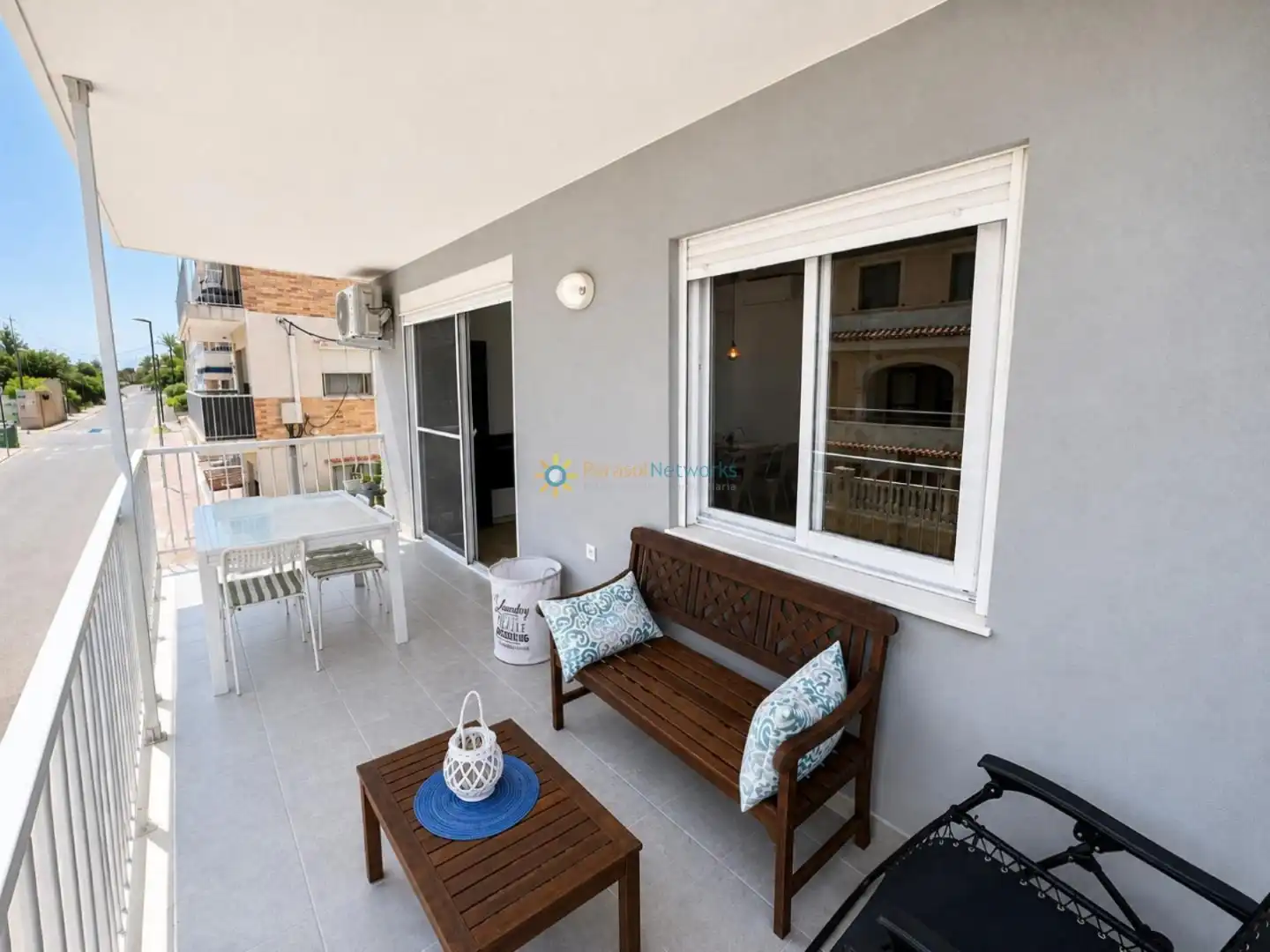 Terrace of Flat for rent in Piles  with Furnished, Oven and Washing machine