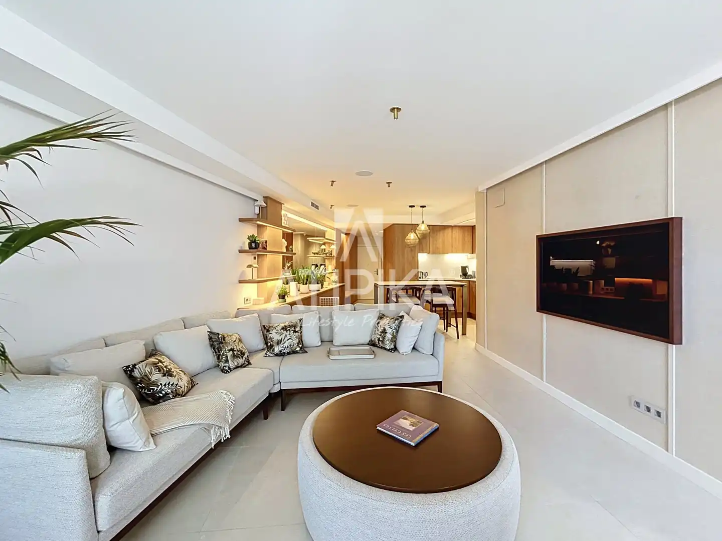 Living room of Flat for rent in Barcelona  with Air Conditioner, Terrace and Furnished