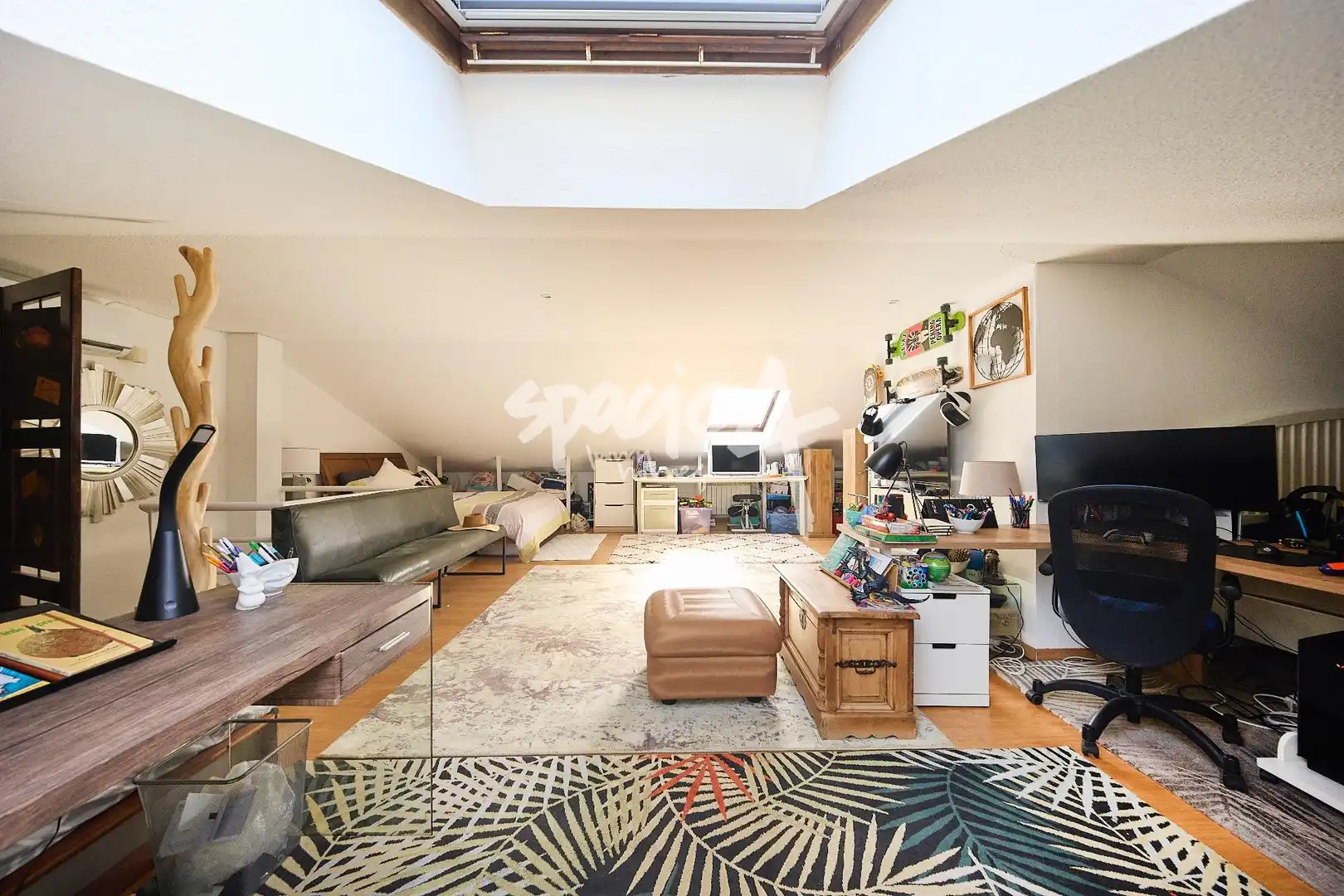 Sala d'estar de Casa o xalet de lloguer en Villanueva de la Cañada amb Calefacció, Jardí privat i Parquet