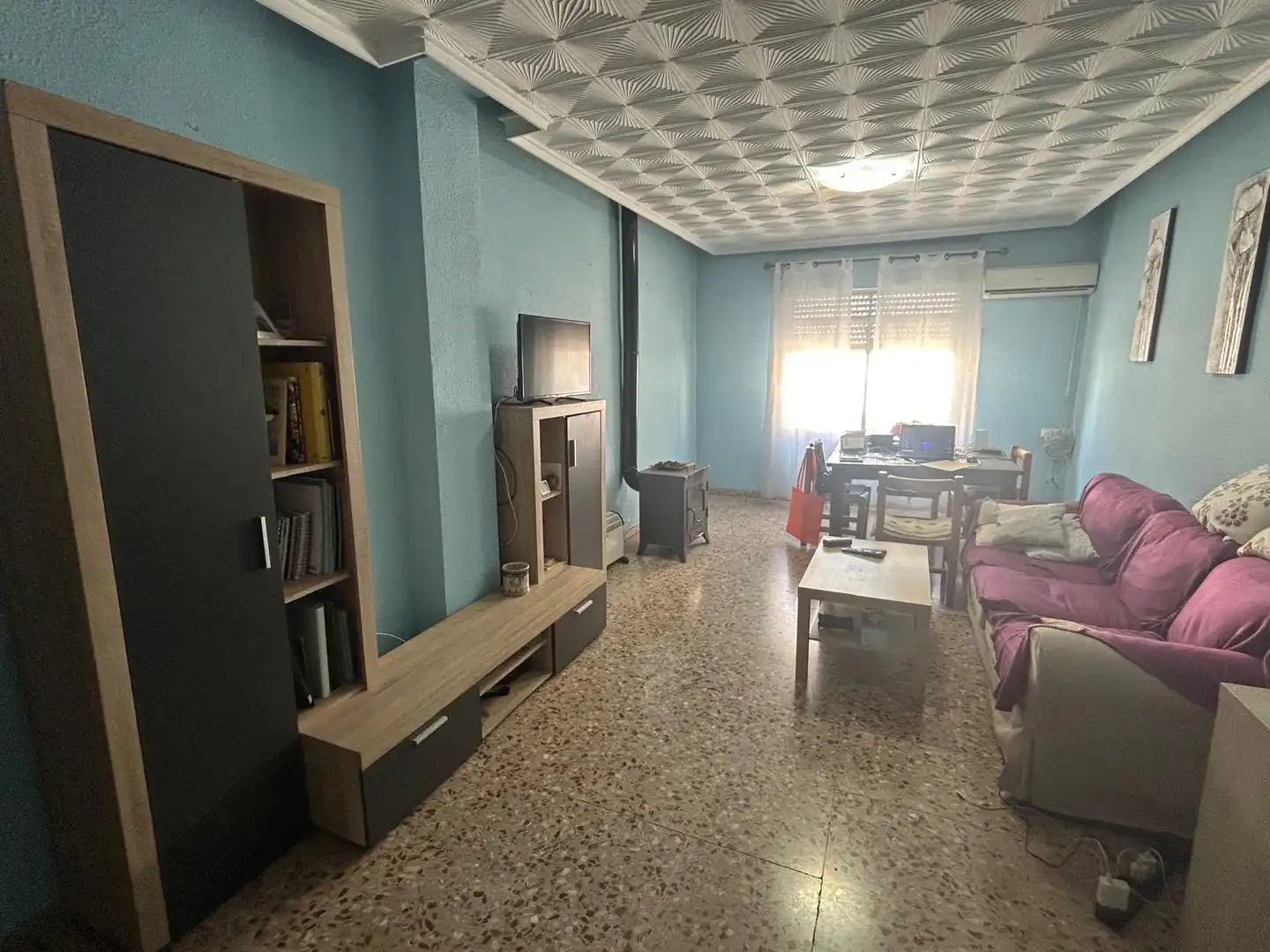 Sala d'estar de Casa o xalet en venda en Sueca amb Aire condicionat, Terrassa i Moblat