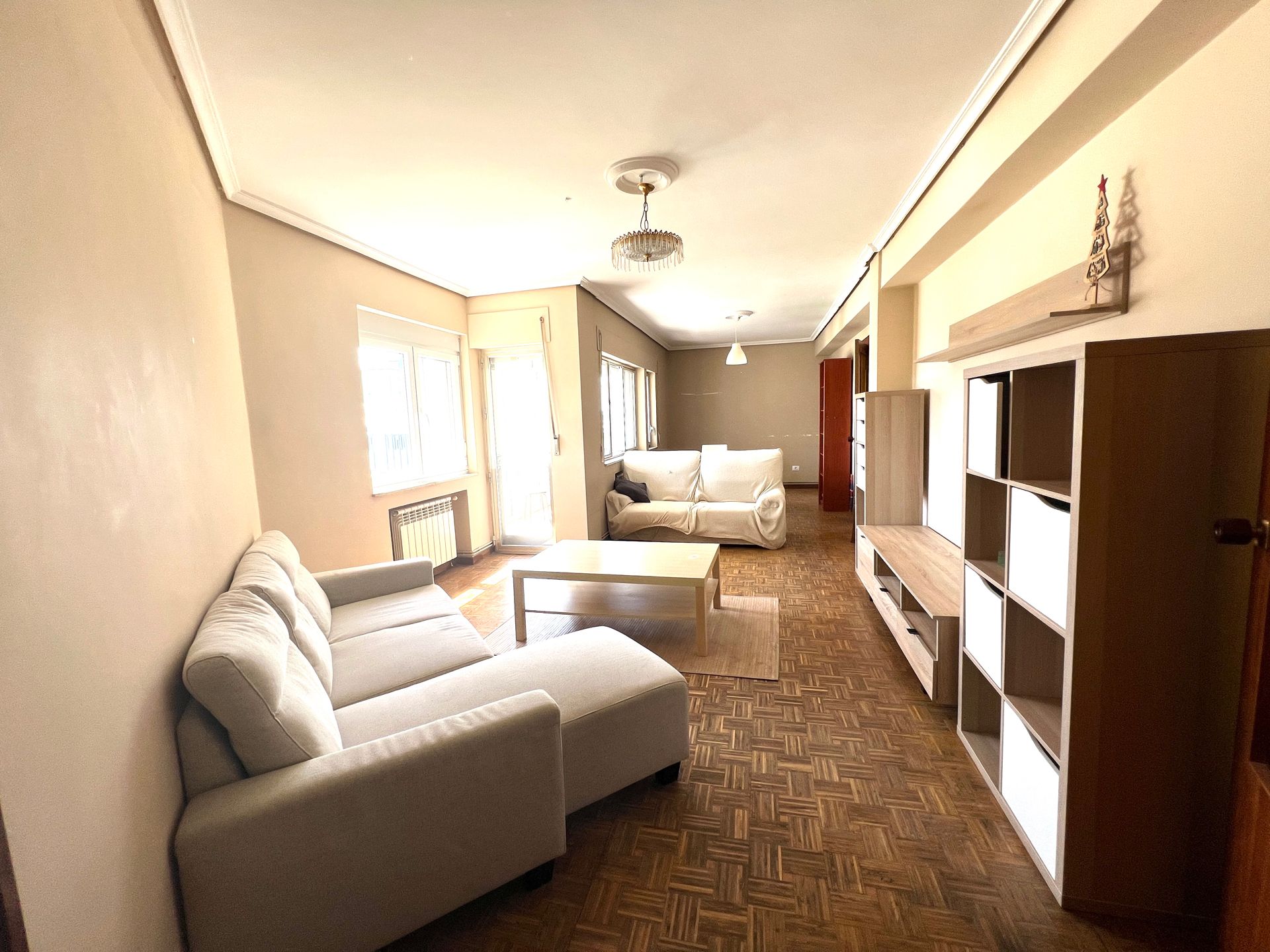 Living room of Flat to rent in Lugo Capital  with Heating, Private garden and Furnished