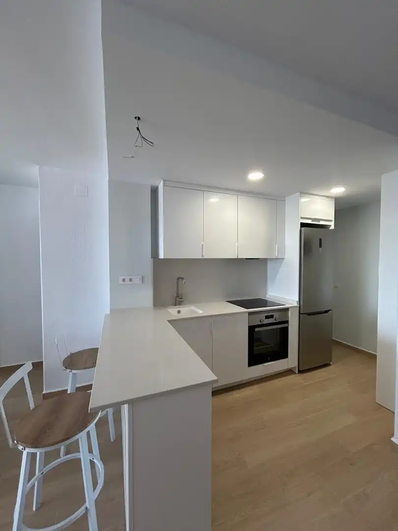 Cuina de Apartament de lloguer en El Puig de Santa Maria amb Parquet, Terrassa i Moblat