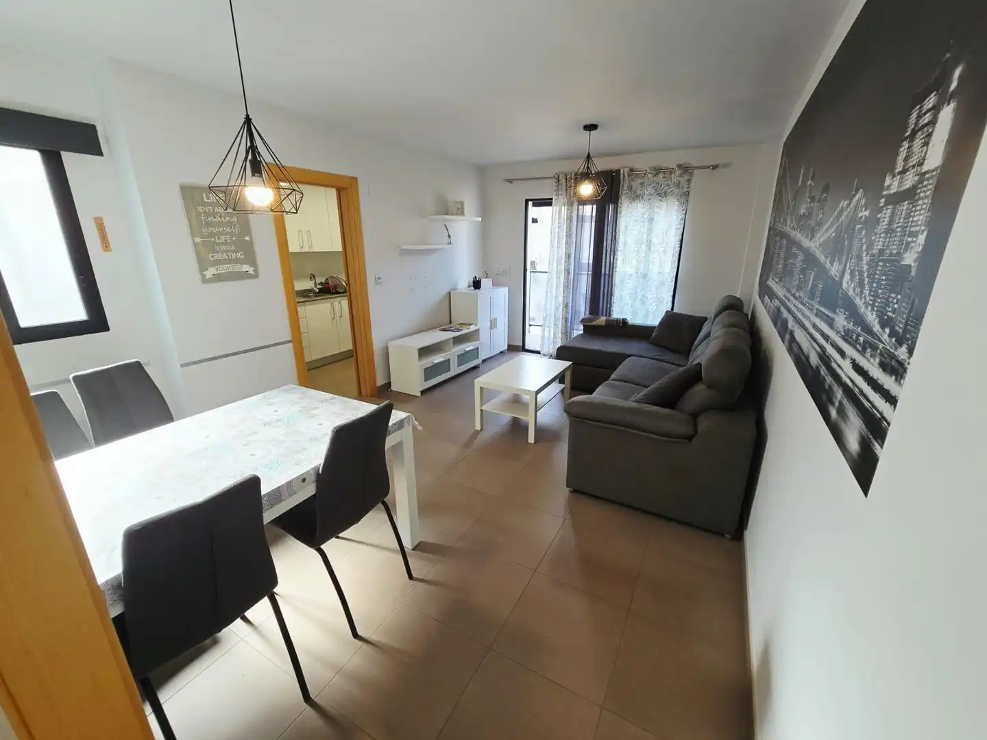 Living room of Apartments for sale in Benidorm  with Air Conditioner, Terrace and Furnished