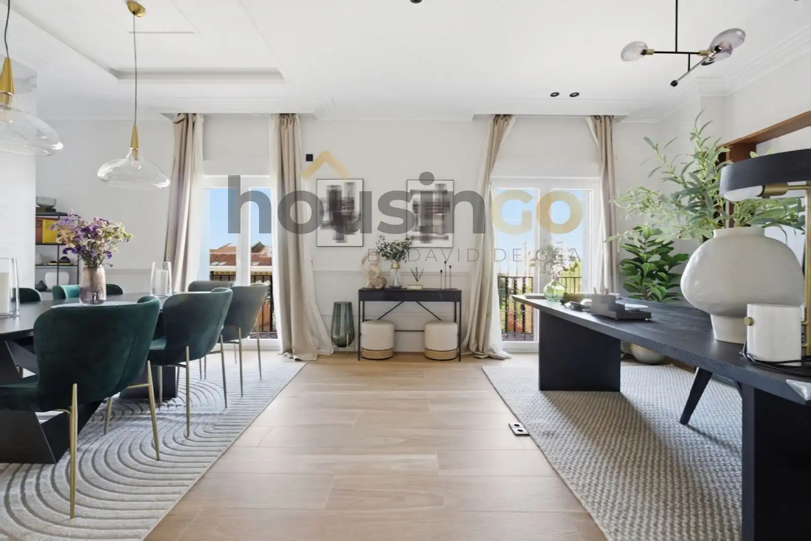 Living room of Flat for sale in Madrid  with Air Conditioner, Heating and Parquet flooring