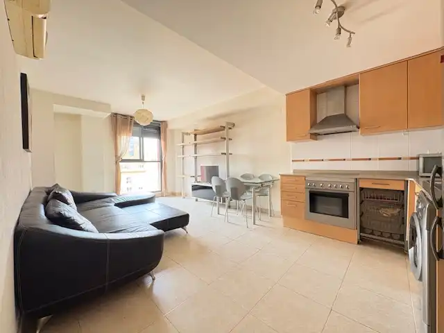 Wohnzimmer von Wohnung zur Miete in Castellón de la Plana / Castelló de la Plana mit Klimaanlage, Möbliert und Ofen