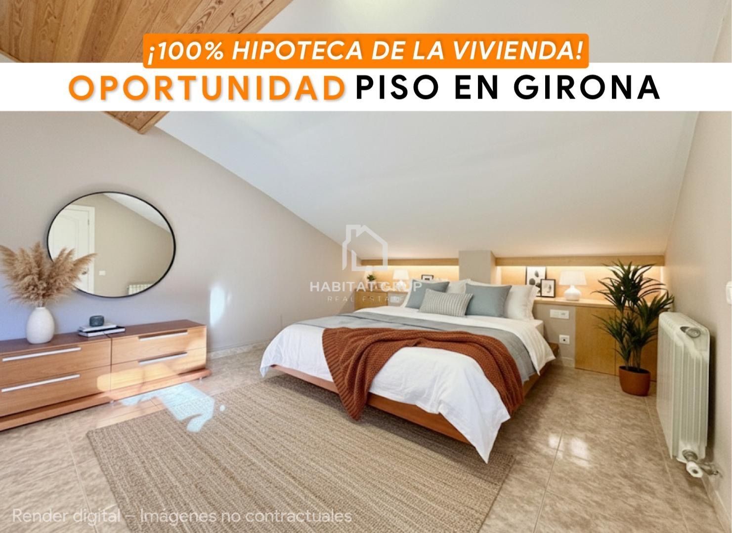 Exterior view of Duplex for sale in Girona Capital  with Air Conditioner, Heating and Terrace