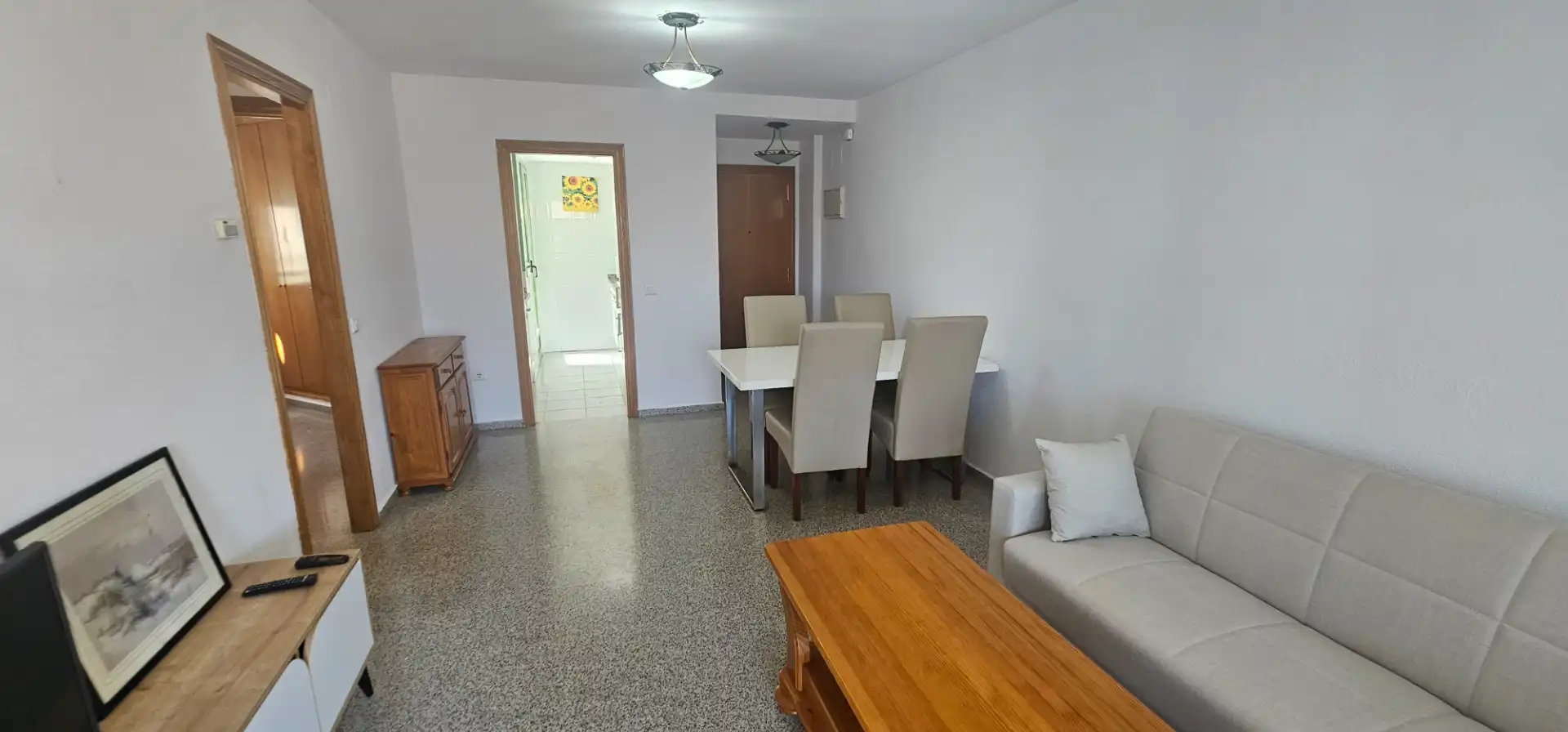 Sala d'estar de Apartament de lloguer en Alboraya amb Aire condicionat, Terrassa i Moblat