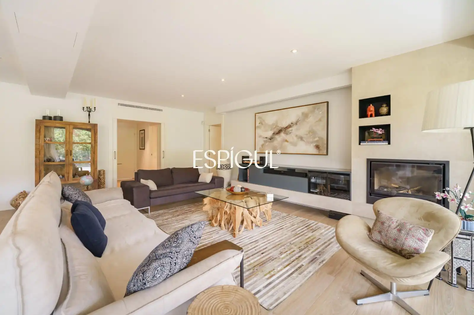 Sala de estar de Piso en venta en Sant Cugat del Vallès con Aire acondicionado, Calefacción y Terraza