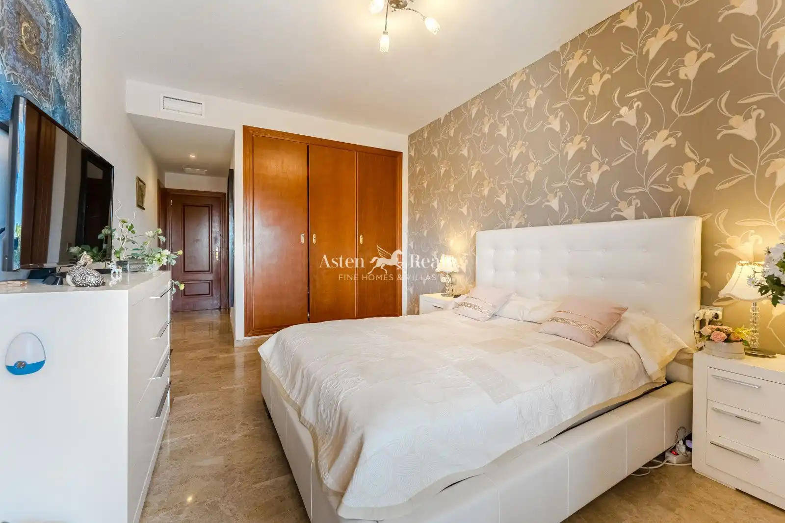 Schlafzimmer von Wohnung zum Verkauf in Santiago del Teide mit Klimaanlage, Privatgarten und Terrasse