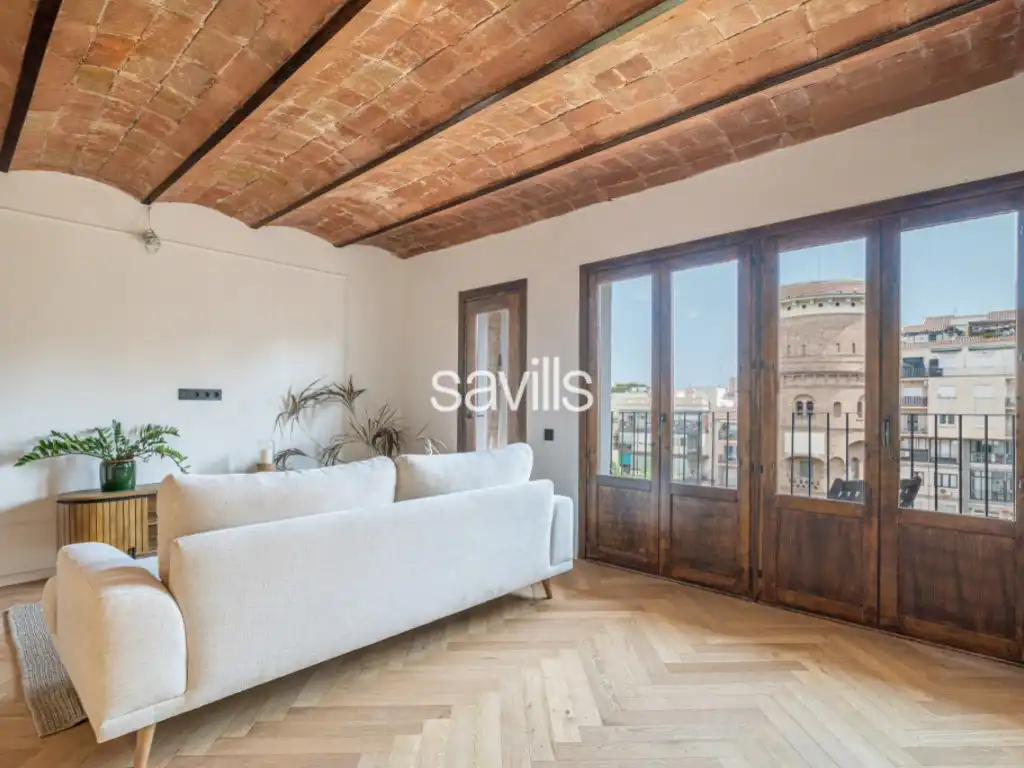 Sala de estar de Apartamento en venta en Barcelona con Aire acondicionado y Terraza