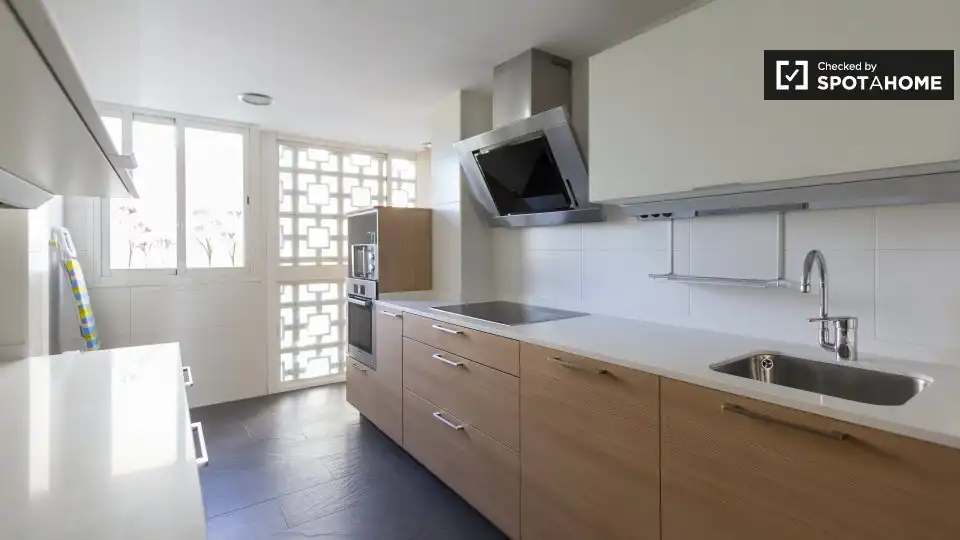 Kitchen of Flat for rent in Madrid  with Air Conditioner, Heating and Furnished