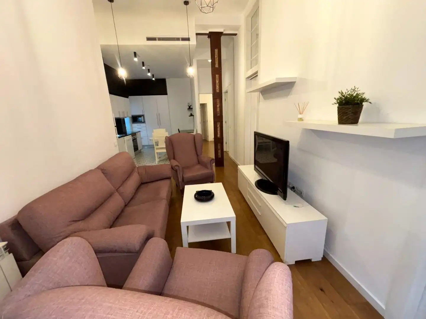 Wohnzimmer von Wohnung zur Miete in Murcia mit Klimaanlage, Heizung und Möbliert