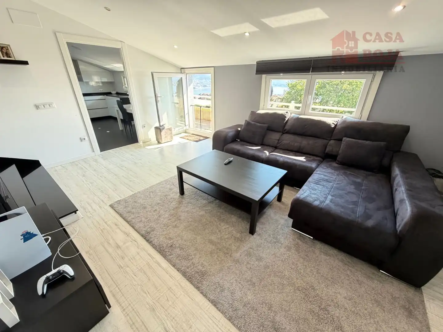 Sala de estar de Casa o chalet en venta en Moaña con Calefacción, Terraza y Trastero