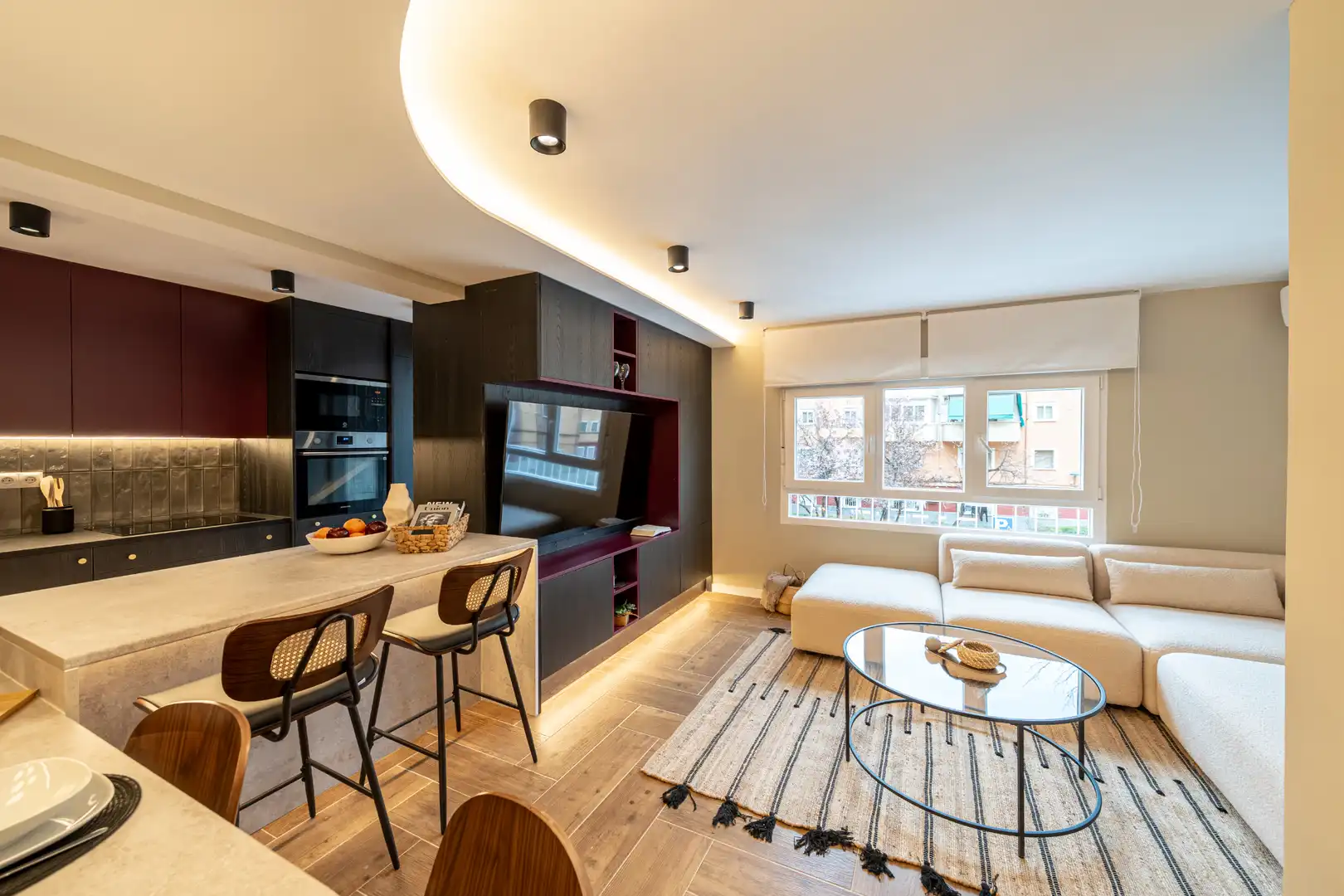 Living room of Flat for sale in  Madrid Capital  with Air Conditioner, Heating and Furnished