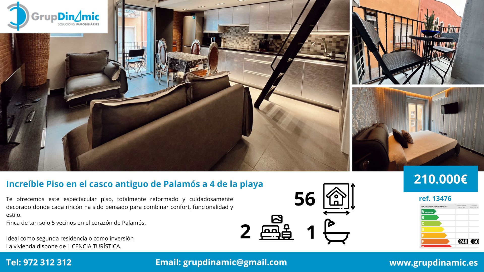 Sala de estar de Piso en venta en Palamós con Aire acondicionado, Calefacción y Amueblado