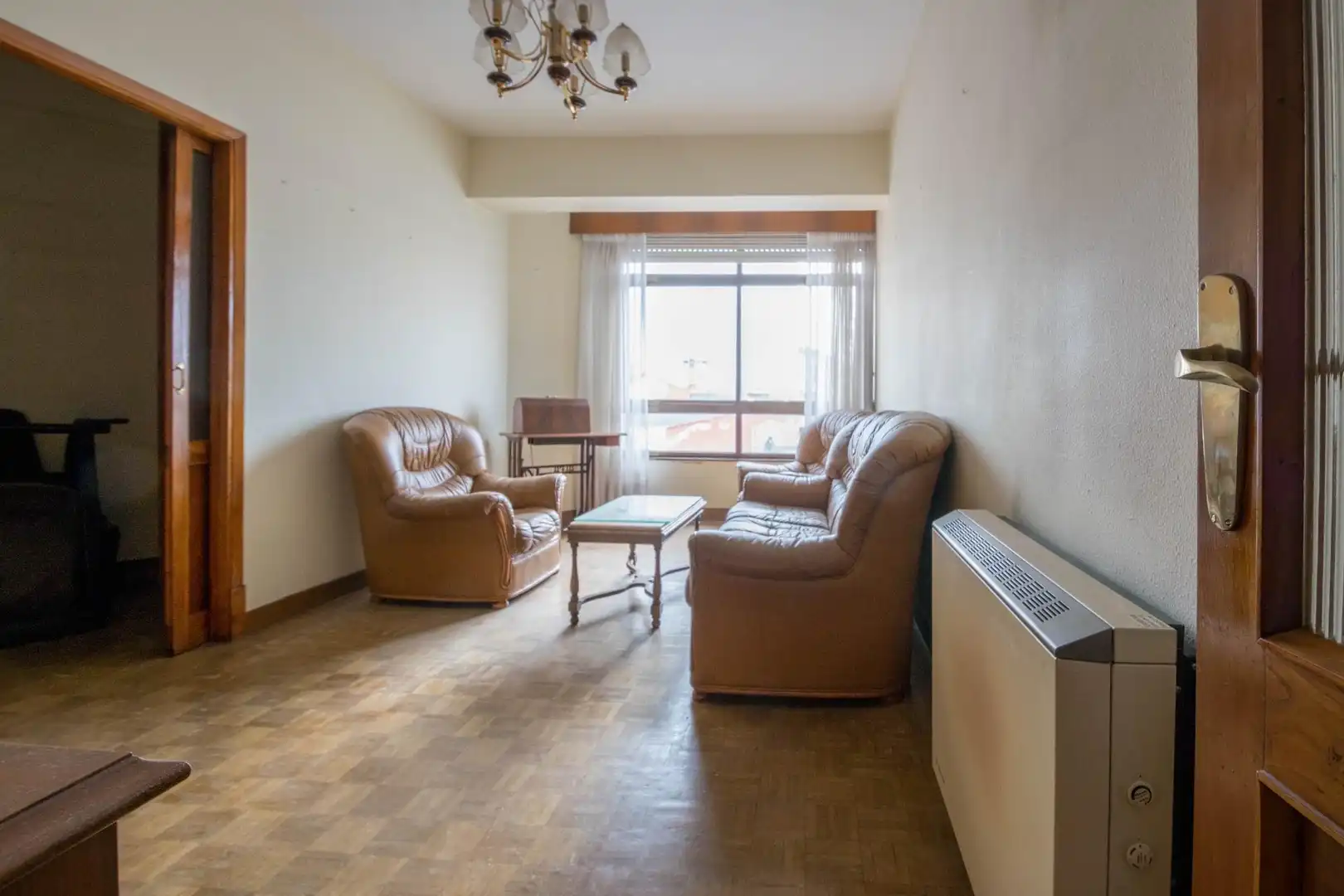 Living room of Flat for sale in A Coruña Capital   with Parquet flooring