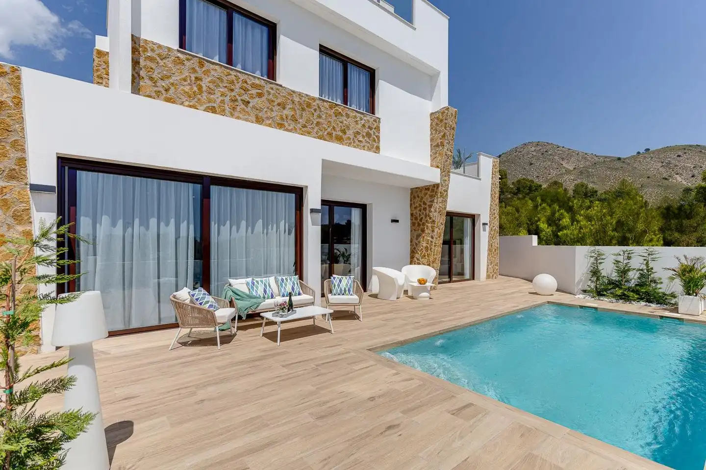 Piscina de Casa o chalet en venta en Finestrat con Jardín privado, Terraza y Piscina