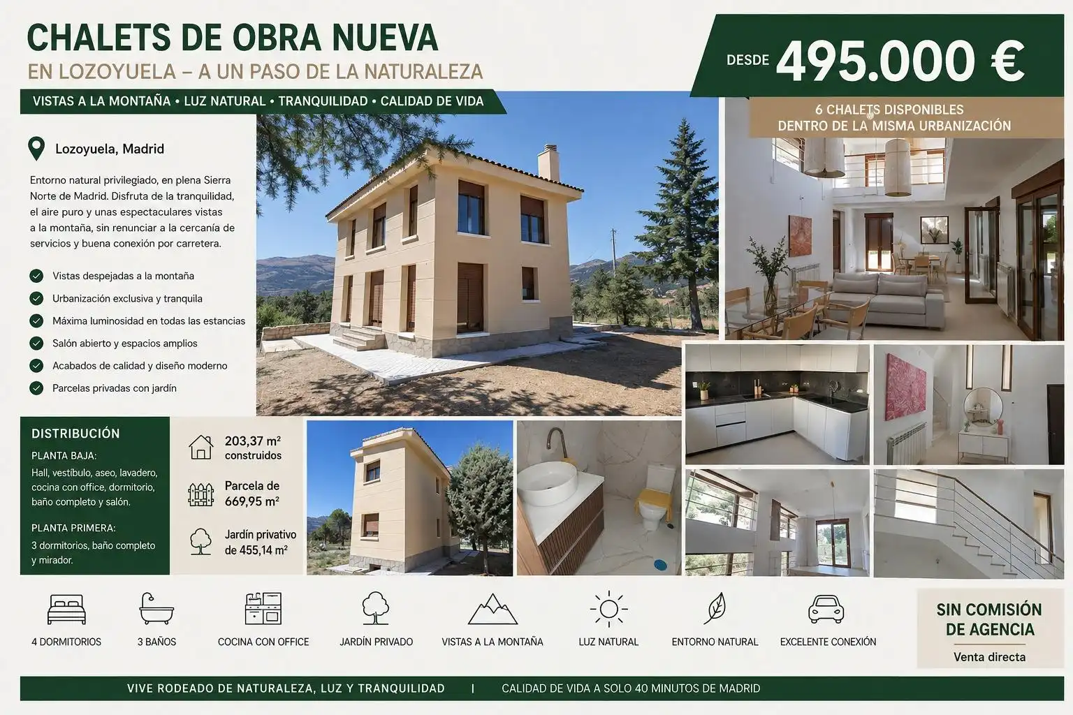 Exterior view of Houses for sale in Lozoyuela-Navas-Sieteiglesias