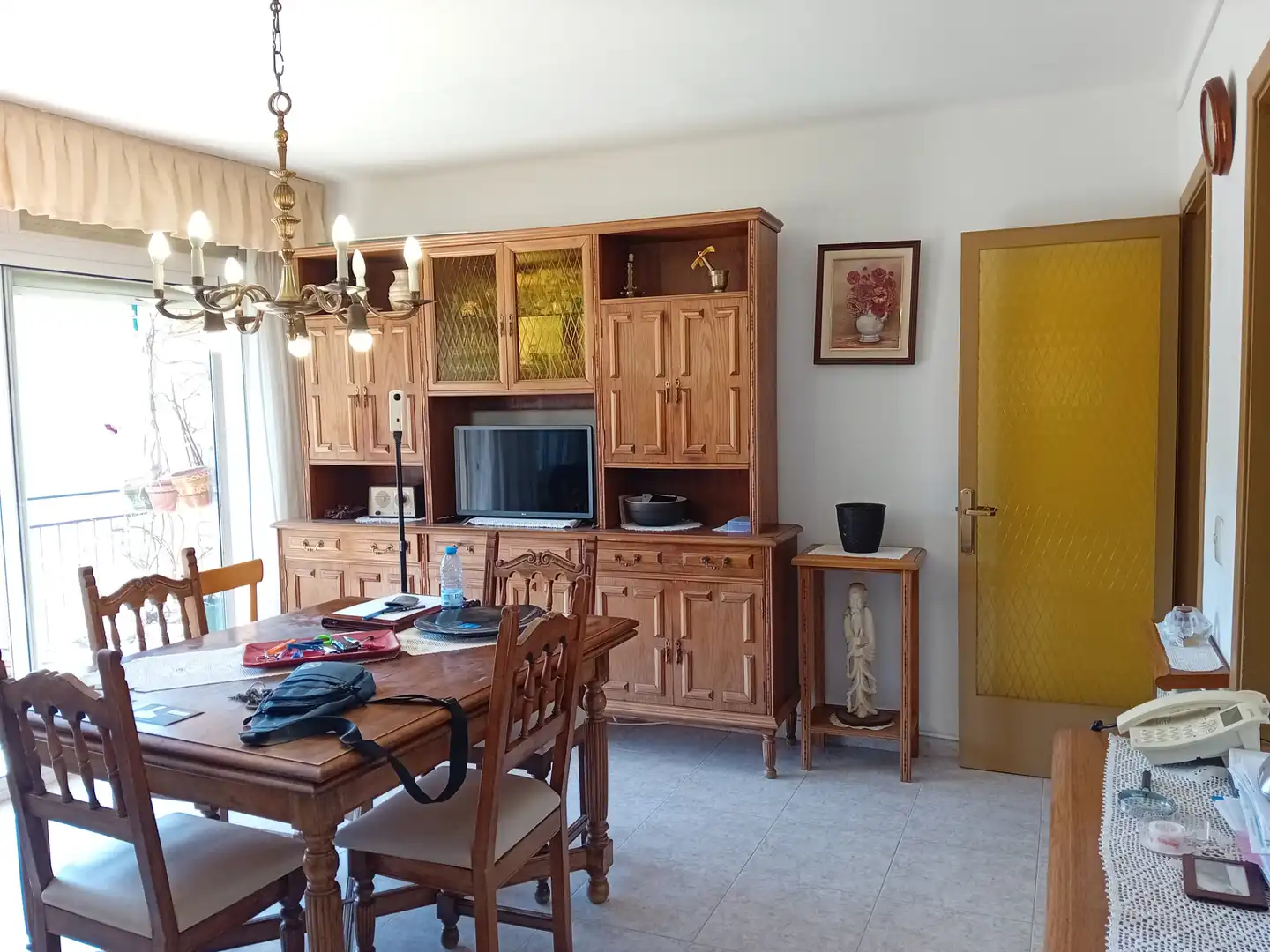 Sala de estar de Piso en venta en Girona con Calefacción, Terraza y Amueblado